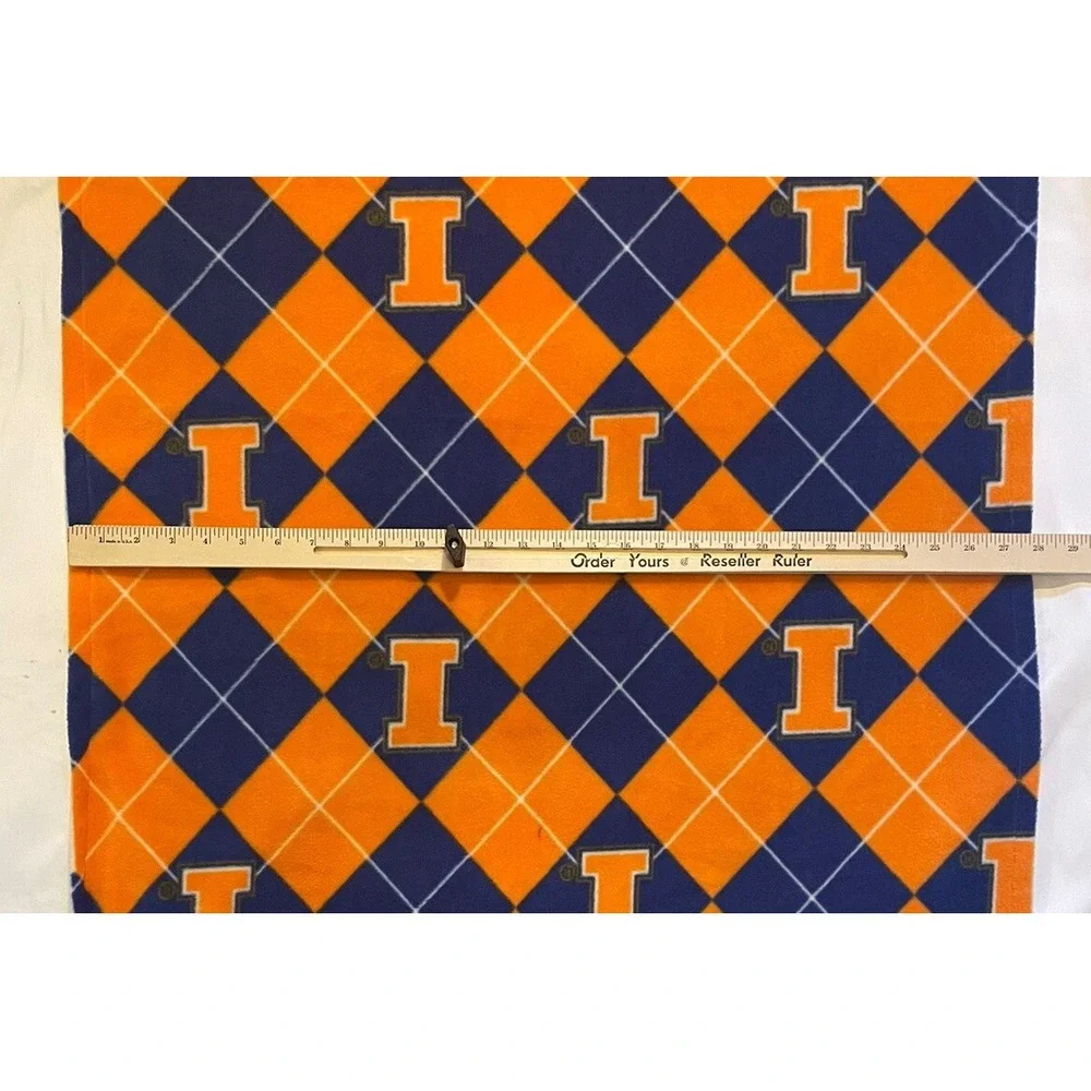 Illini University of Illinois Fleece 1 - Pillow Case And 4 - Curtain Panels NCAA